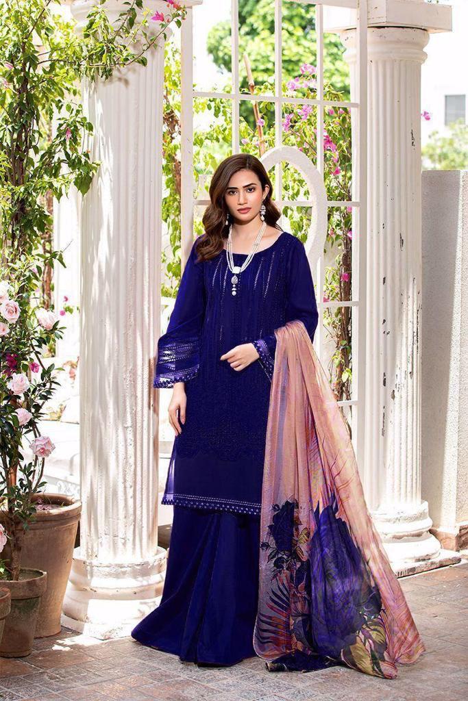 Manhara Cotton Suit-Navy-Cotton-Aarasta