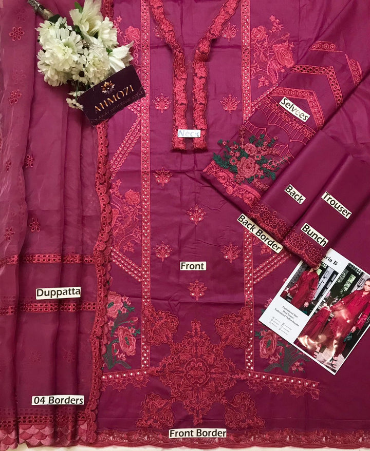 Maria B Cotton Suit-Aarasta