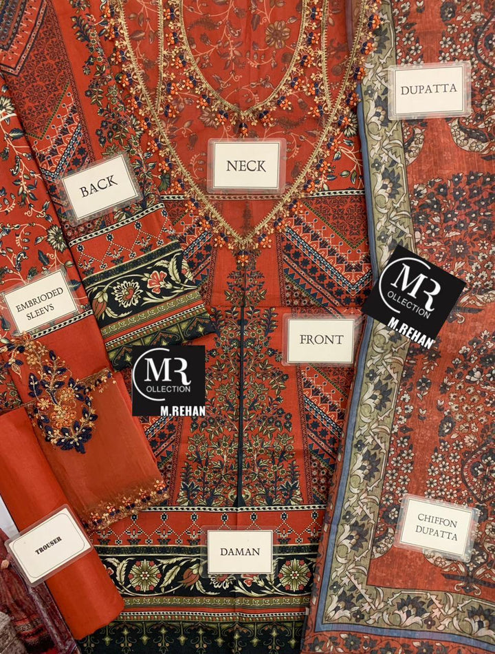 Maria B Cotton Suit-Aarasta