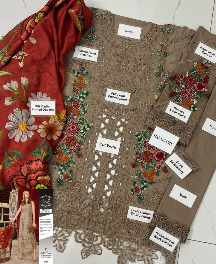 Maria B Cotton Suit-Aarasta