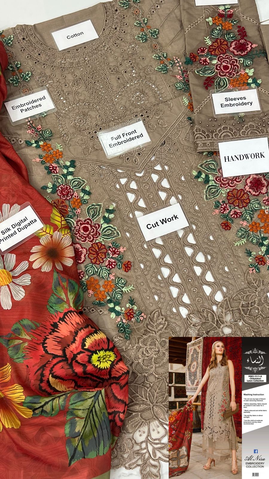 Maria B Cotton Suit-Aarasta