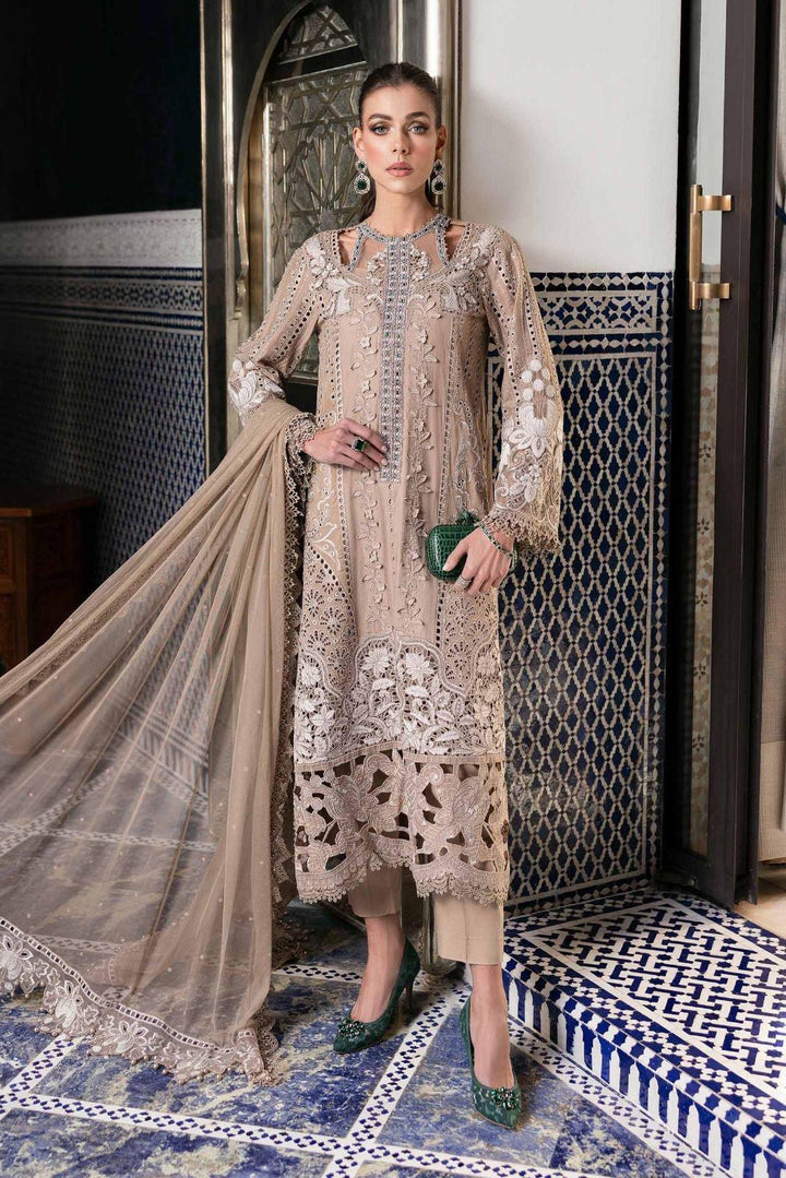 Maria B Cotton Suit-Beige-Cotton-Aarasta