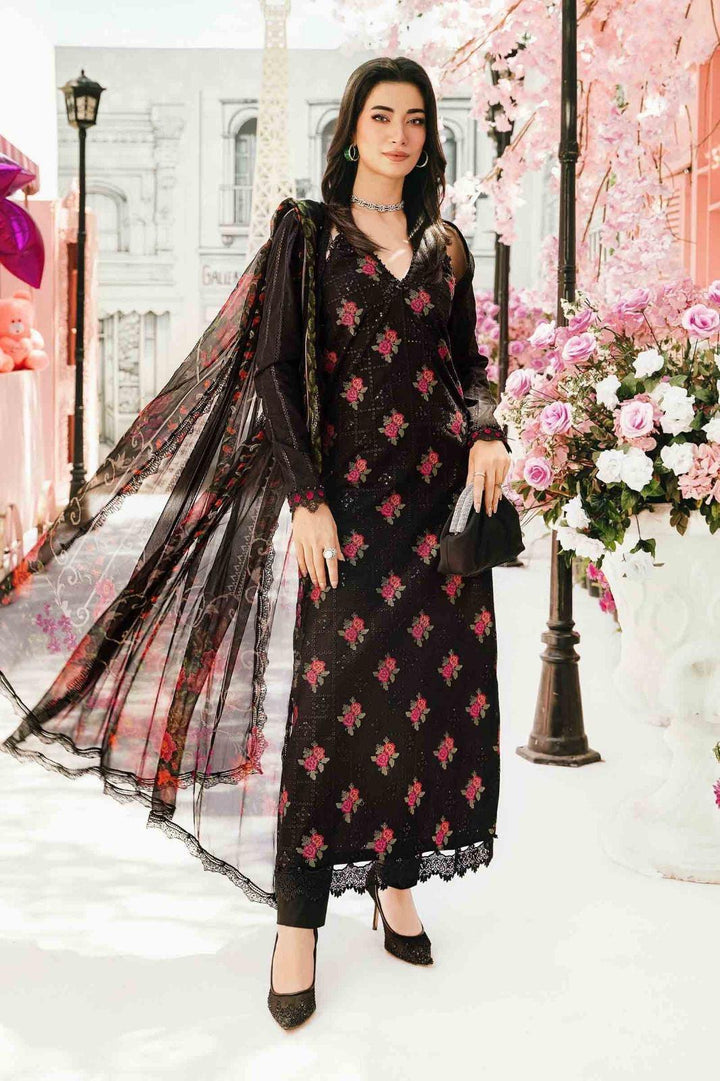 Maria B Cotton Suit-Black-Cotton-Aarasta