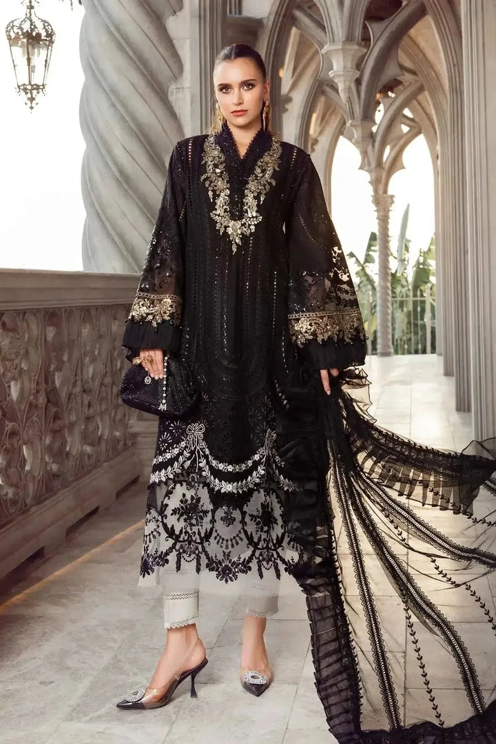 Maria B Cotton Suit-Black-Cotton-Aarasta