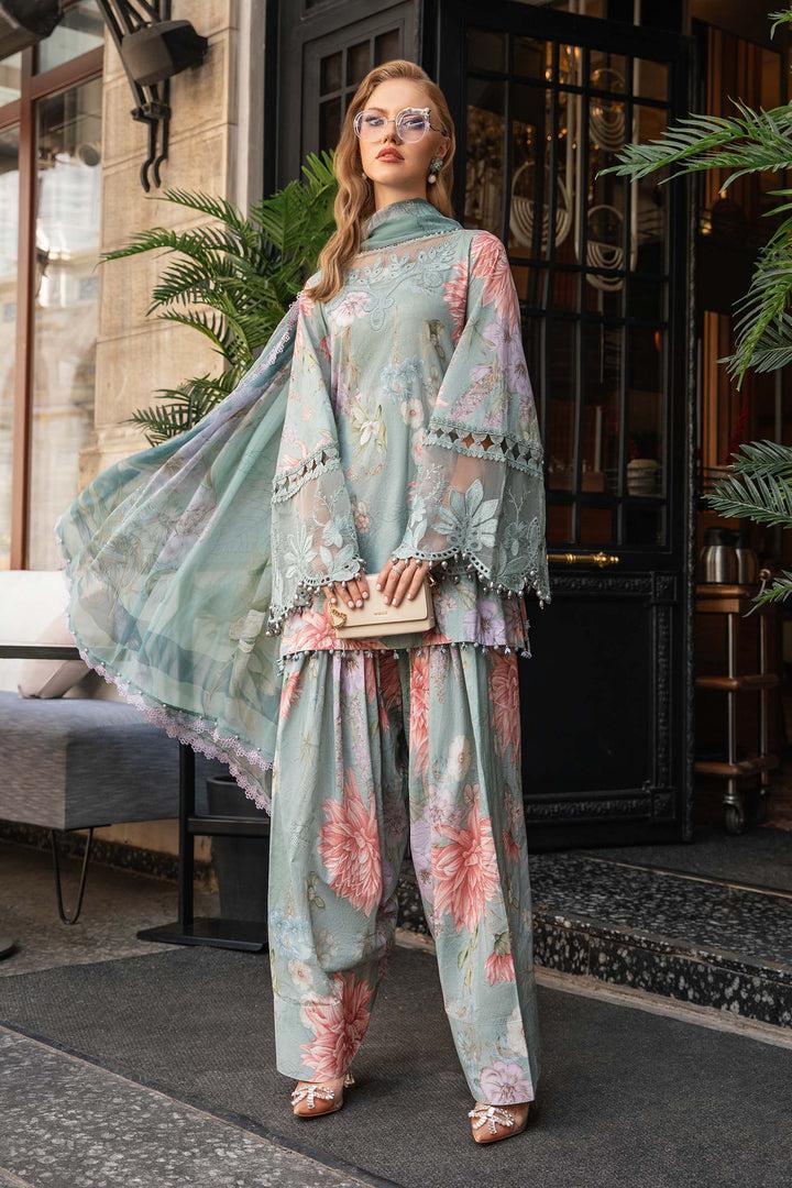 Maria B Cotton Suit-Green-Cotton-Aarasta