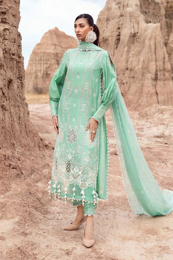 Maria B Cotton Suit-Green-Cotton-Aarasta