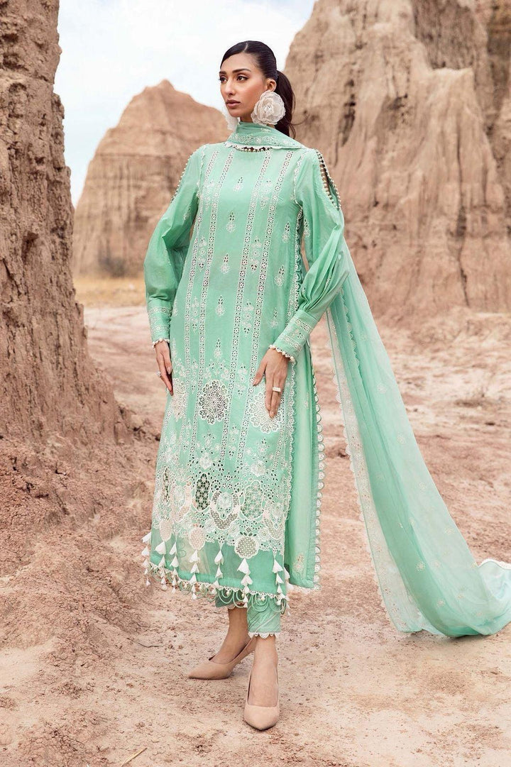 Maria B Cotton Suit-Green-Cotton-Aarasta