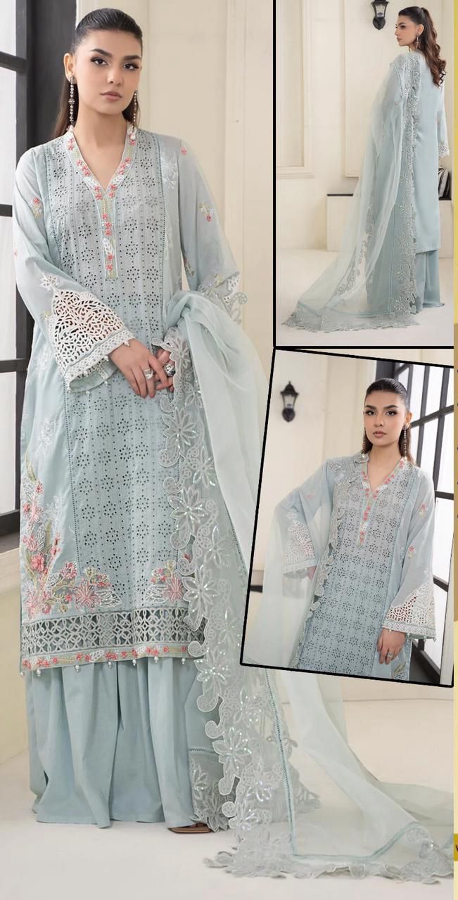 Maria B Cotton Suit-Grey-Cotton-Aarasta