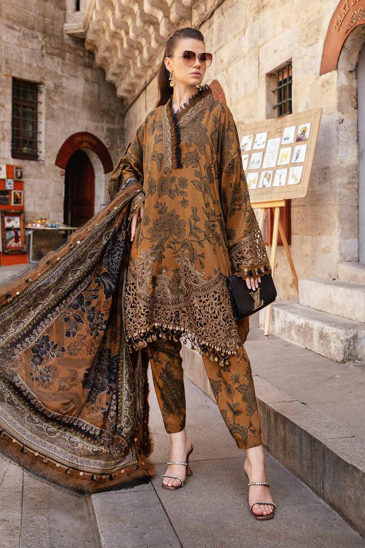 Maria B Cotton Suit-Mustard-Cotton-Aarasta