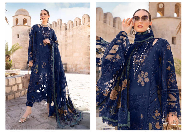 Maria B Cotton Suit-Navy-Cotton-Aarasta