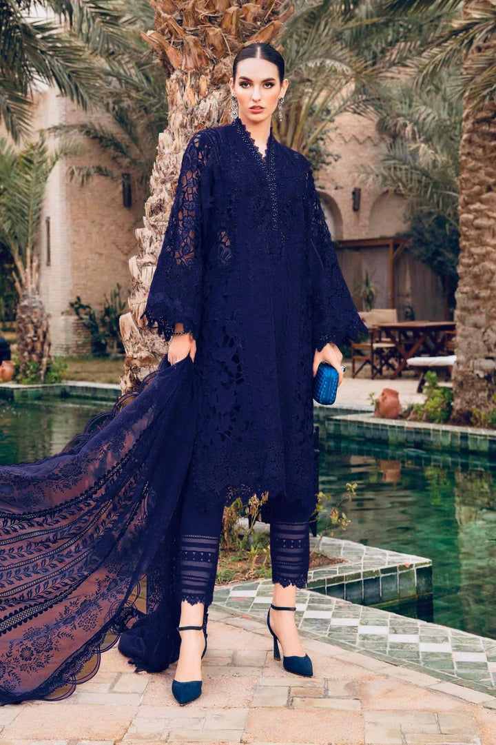 Maria B Cotton Suit-Navy-Cotton-Aarasta