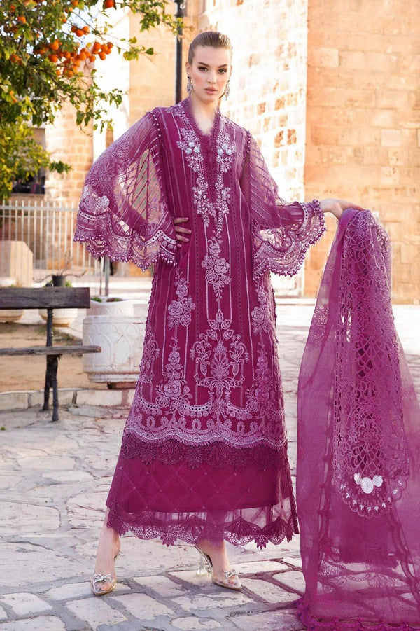 Maria B Cotton Suit-Pink-Cotton-Aarasta