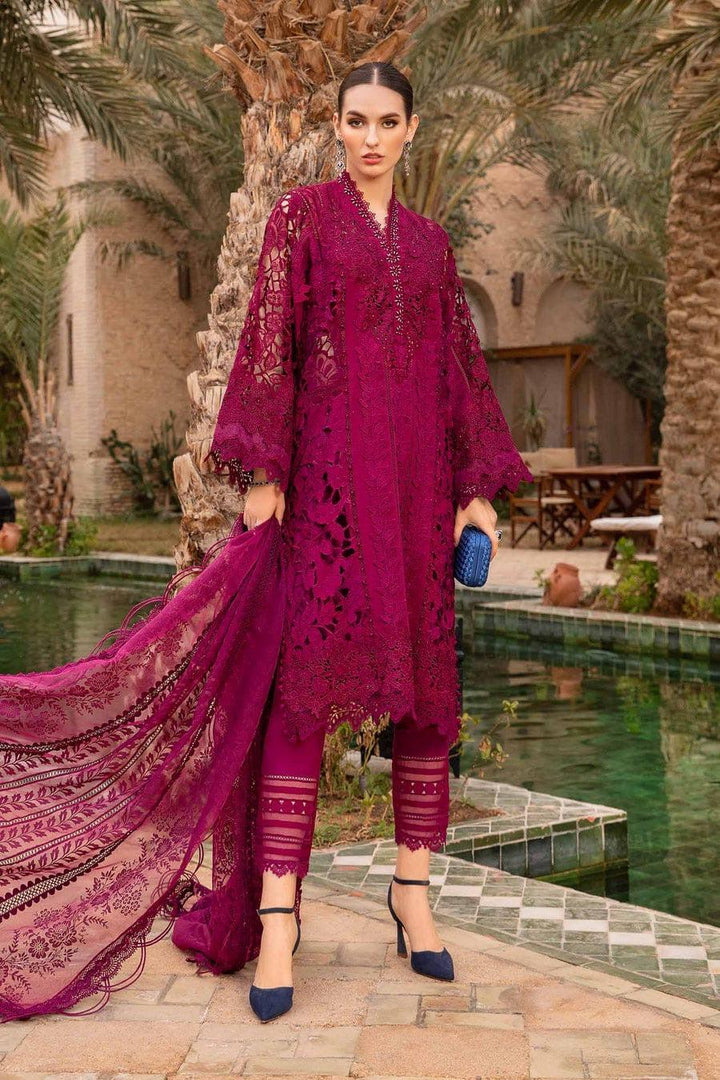 Maria B Cotton Suit-Pink-Cotton-Aarasta