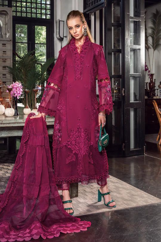 Maria B Cotton Suit-Pink-Cotton-Aarasta