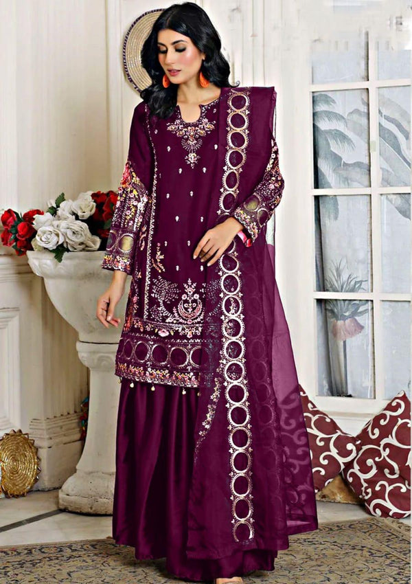Maria B Cotton Suit-Purple-Cotton-Aarasta