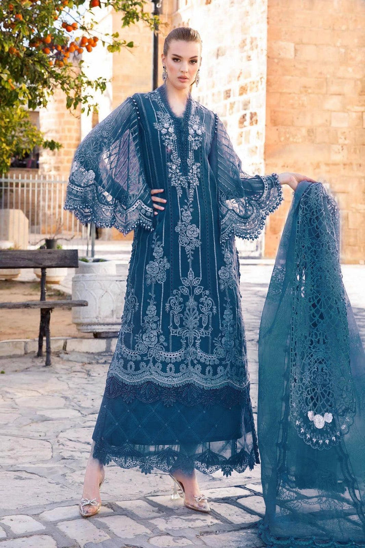 Maria B Cotton Suit-Zinc-Cotton-Aarasta