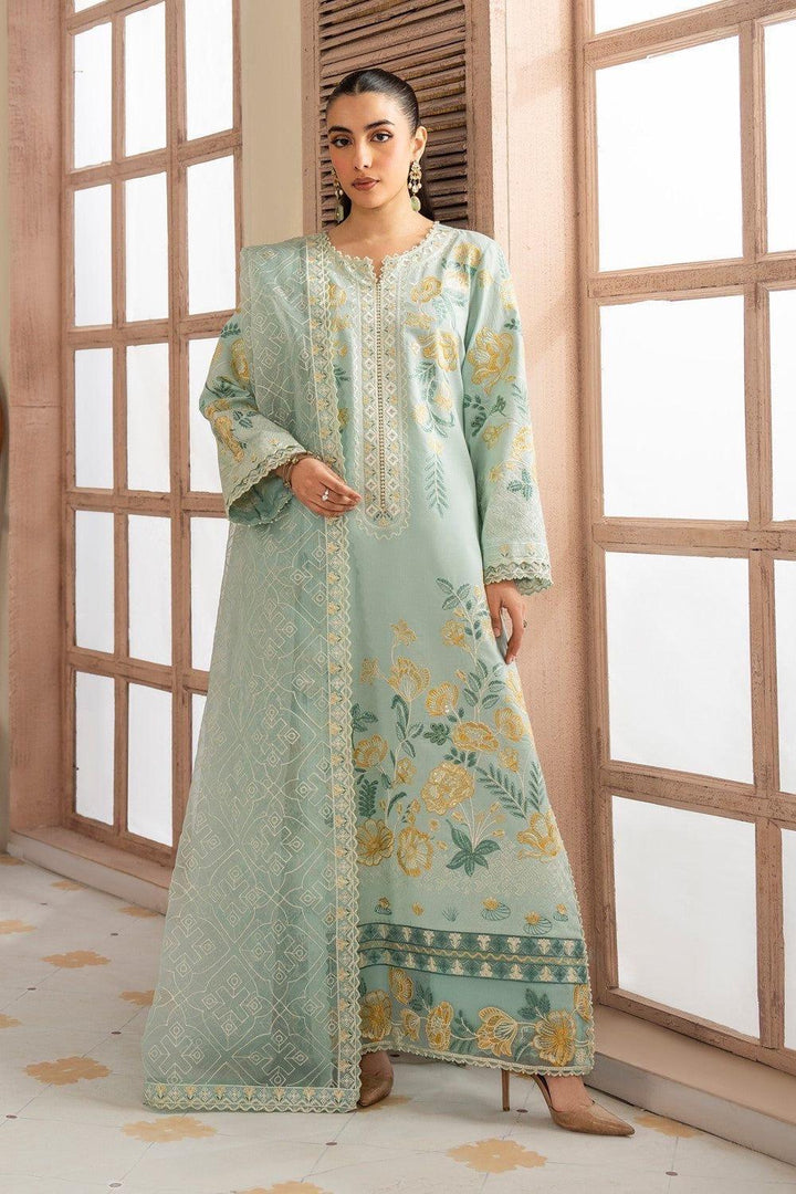 Maryams Cotton Suit-Green-Cotton-Aarasta