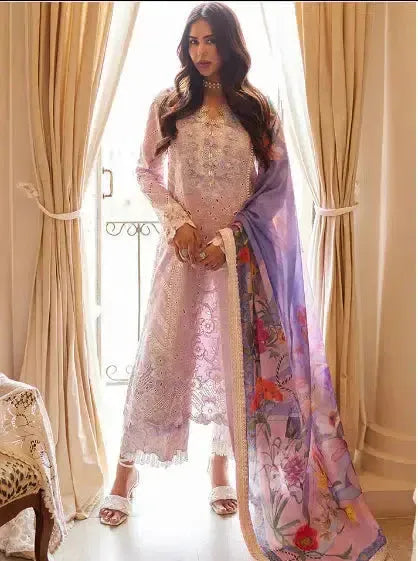 Mushq Cotton Suit-Pink-Cotton-Aarasta