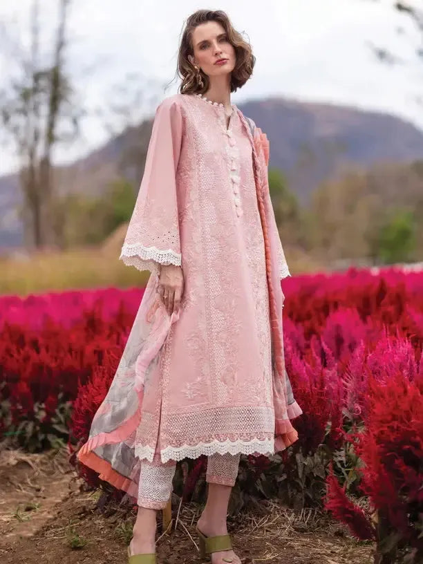 Mushq Cotton Suit-Pink-Cotton-Aarasta