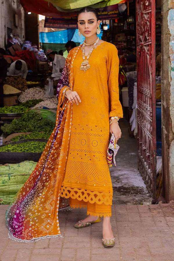 Nureh Cotton Suit-Yellow-Cotton-Aarasta