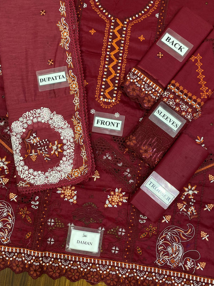 Qalamkar Cotton Suit-Aarasta