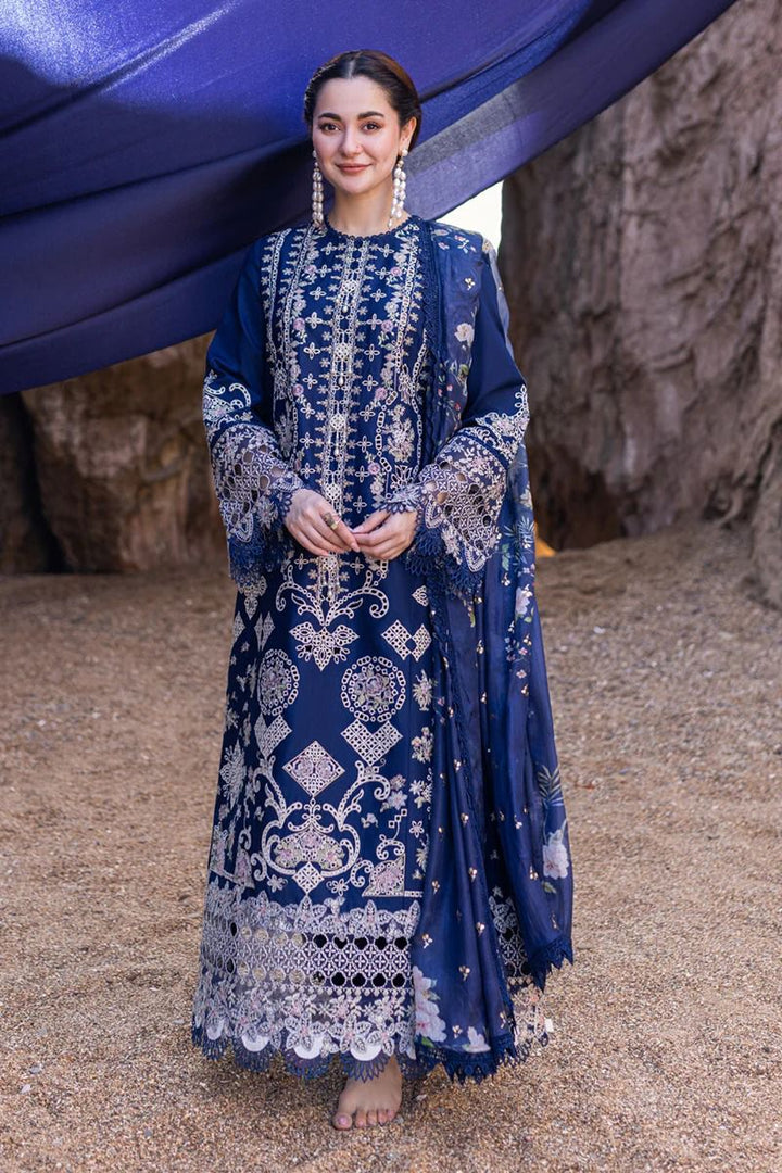 Qalamkar Cotton Suit-Blue-Cotton-Aarasta