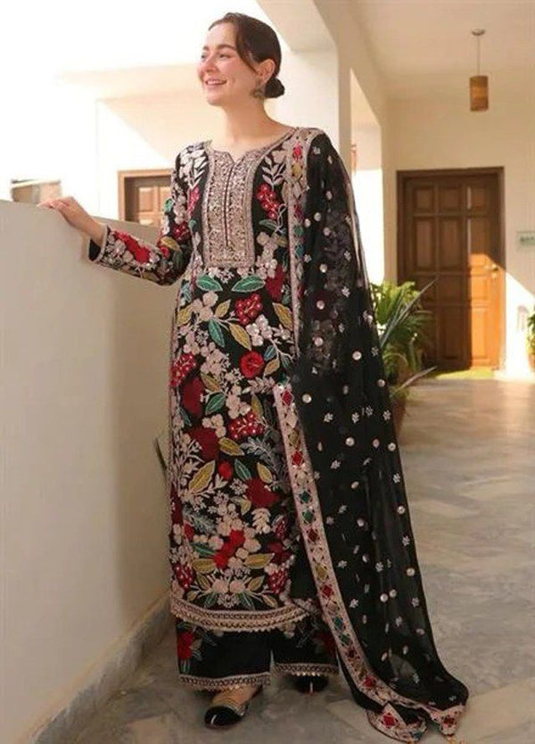 Rang Rasiya Cotton Suit-Black-Cotton-Aarasta