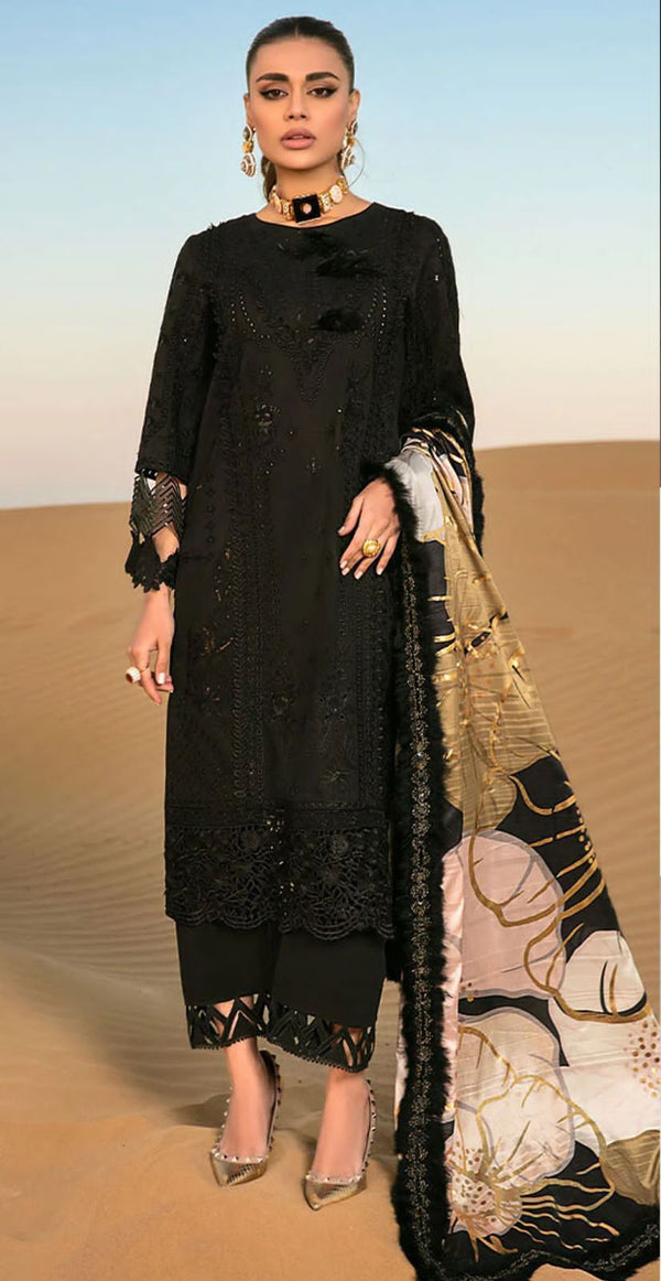 Rangrasiya Cotton Suit-Black-Cotton-Aarasta