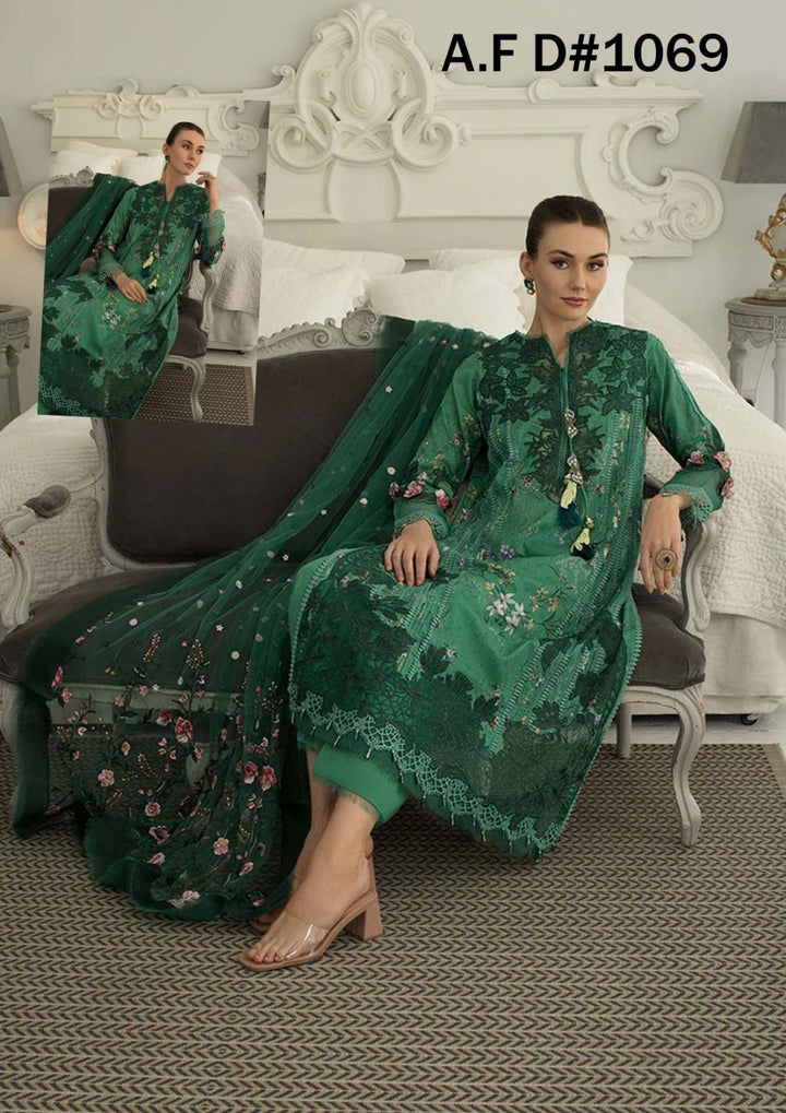 Sobia Nazir Cotton Suit-Green-Cotton-Aarasta