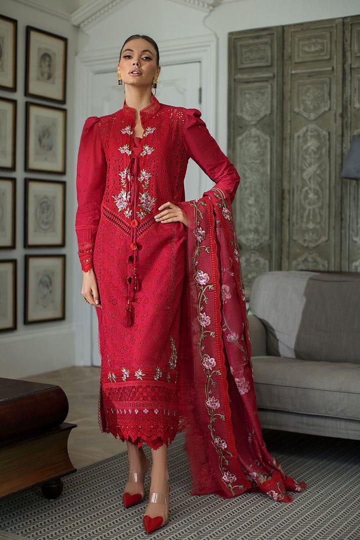 Sobia Nazir Cotton Suit-Red-Cotton-Aarasta