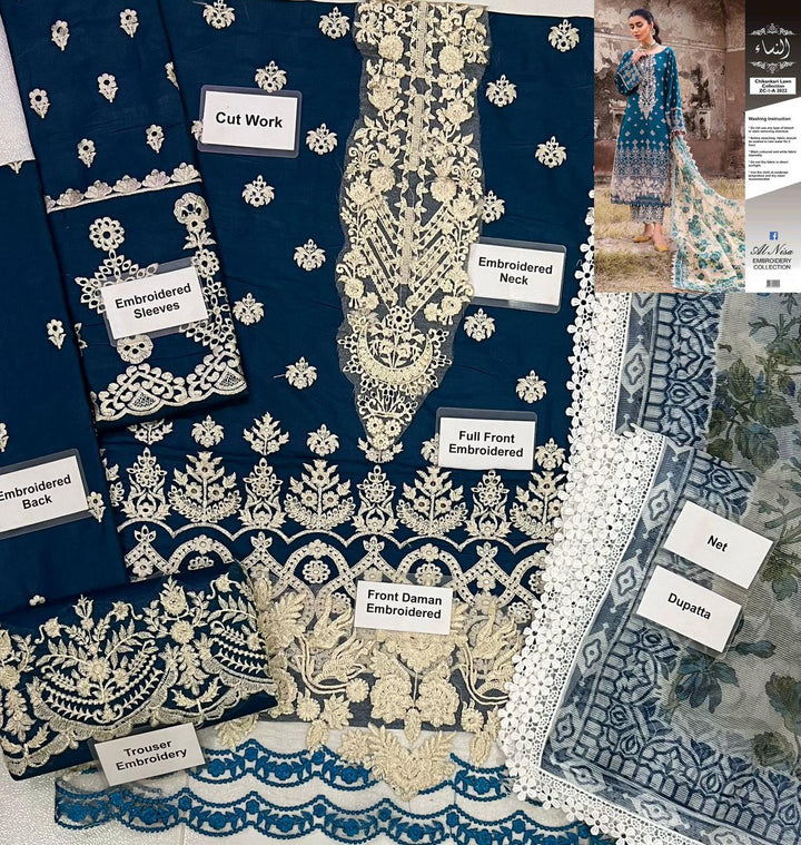 Zainab Chottani Cotton Suit-Aarasta