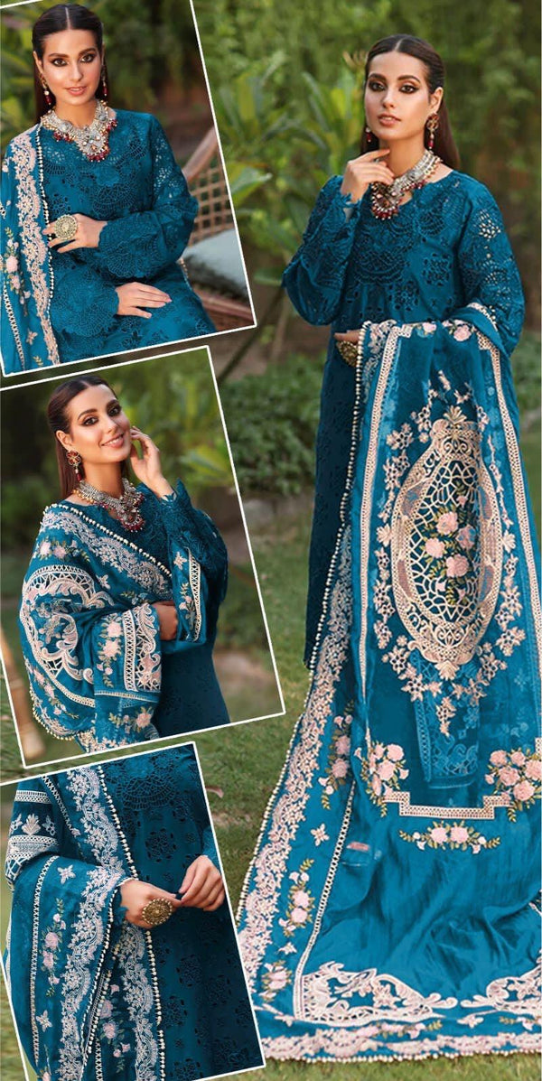 Zainab Chottani Cotton Suit-Zinc-Cotton-Aarasta