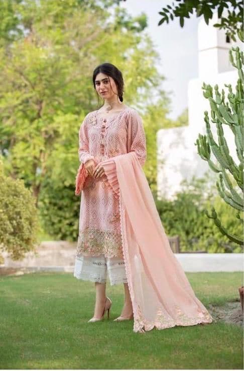 Zarqash Cotton Suit-Pink-Cotton-Aarasta