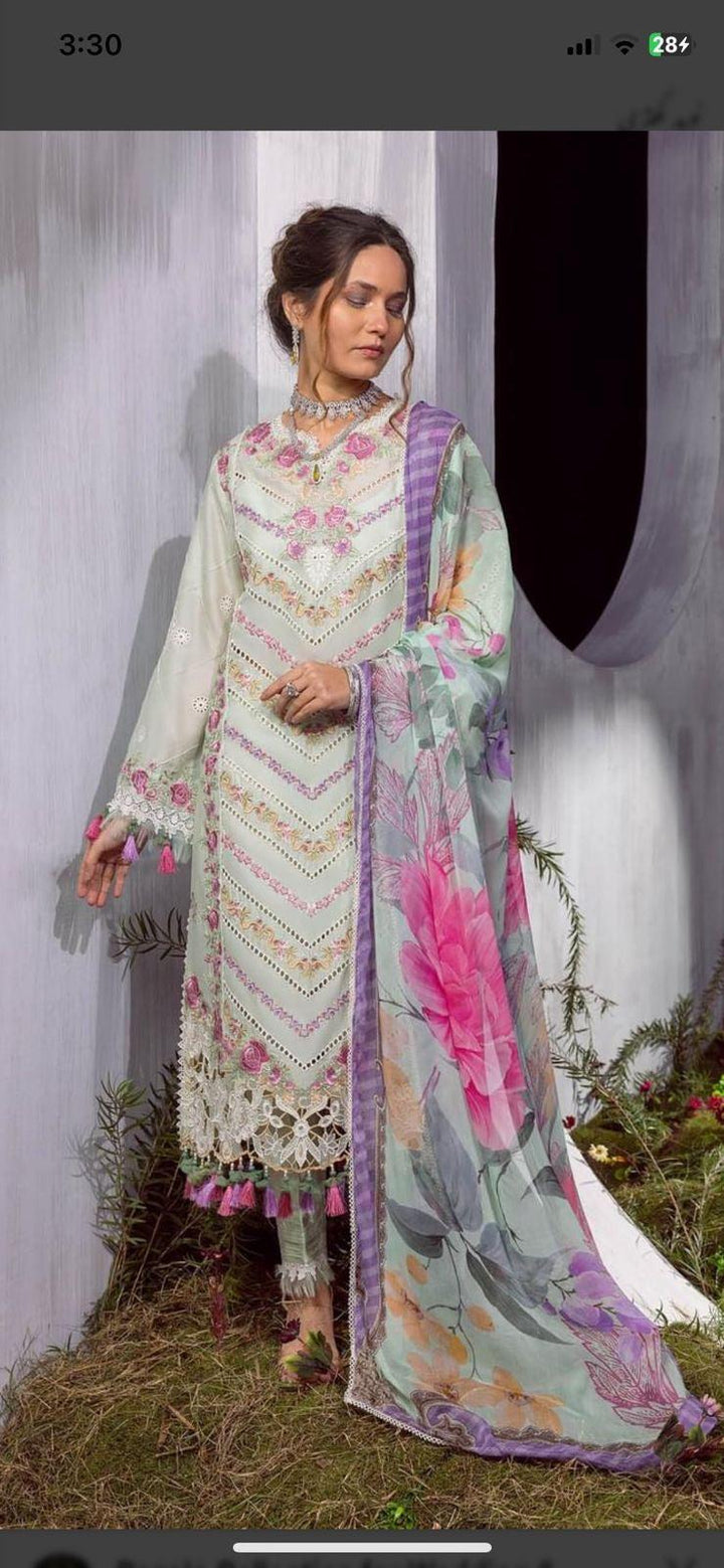 Adan Libas Lawn Suit-Green-Lawn-Silk-Aarasta