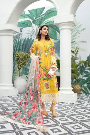 Adan Libas Lawn Suit-Lawn-Yellow-Organza-Aarasta