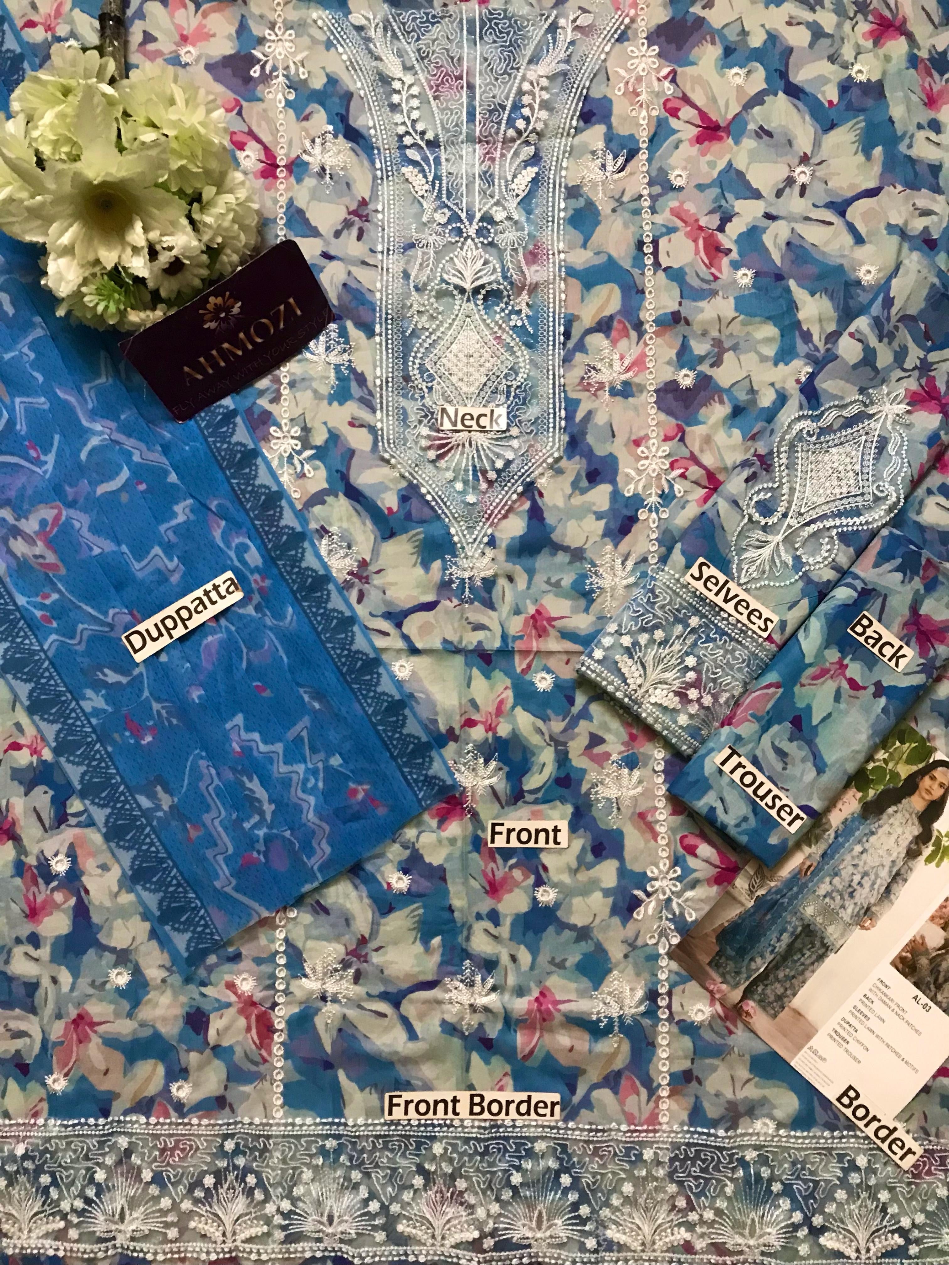 Afrozeh Lawn Suit-Aarasta