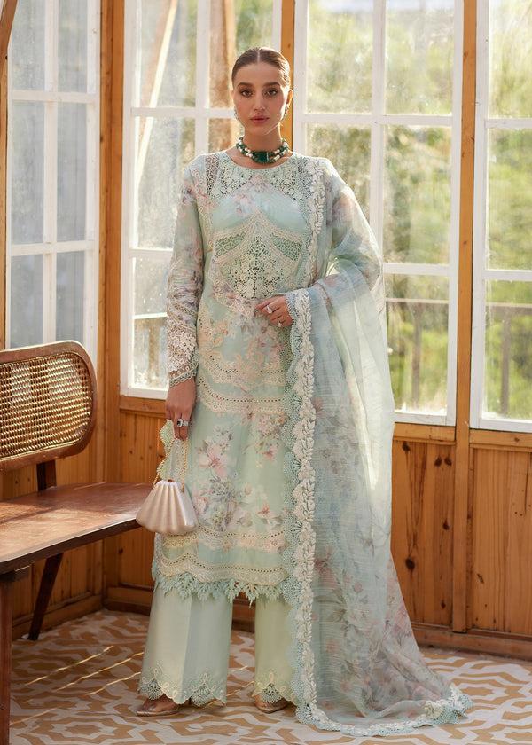 Crimson Lawn Suit-Green-Lawn-Chiffon-Aarasta