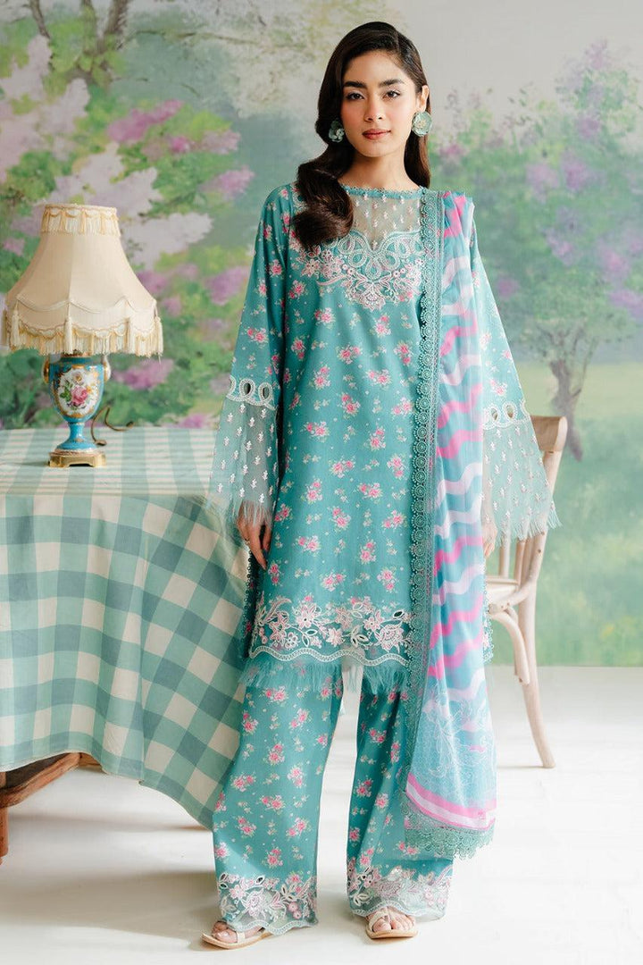 Afrozeh Lawn Suit-Lawn-Ferozi-Silk-Aarasta