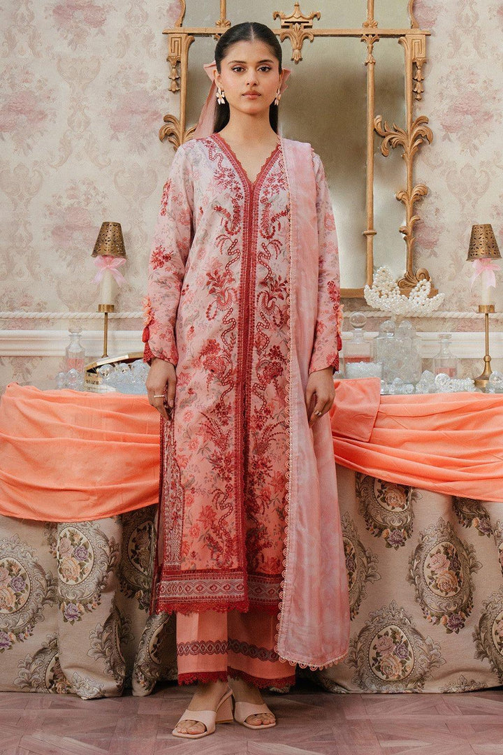 Ayzel Lawn Suit-Pink-Lawn-Chiffon-Aarasta