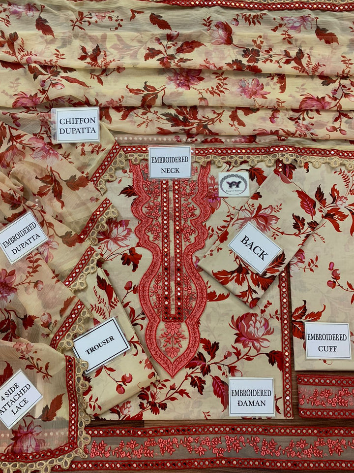 Aneela's Lawn Suit-Aarasta