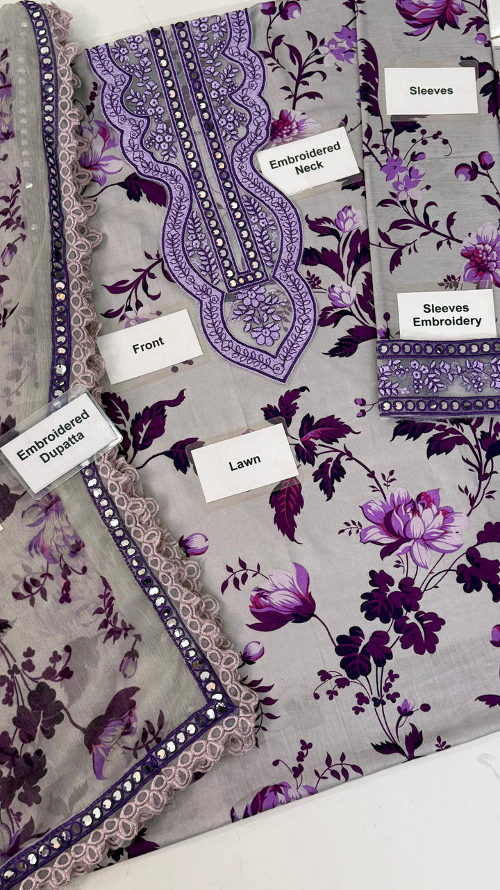 Aneela's Lawn Suit-Aarasta