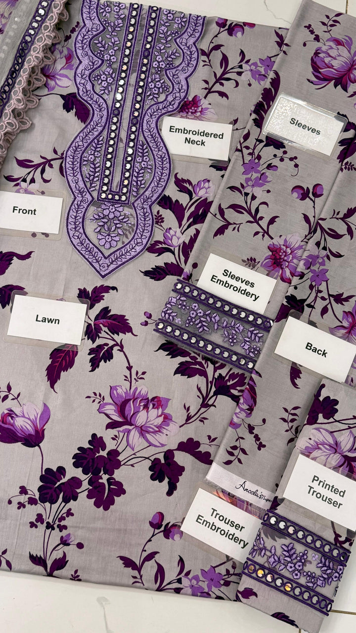 Aneela's Lawn Suit-Aarasta