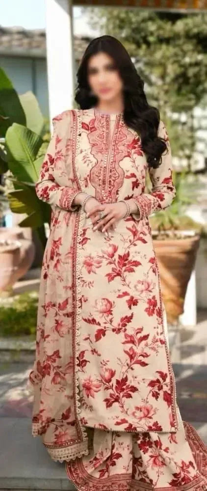 Aneela's Lawn Suit-Skin-Lawn-Aarasta