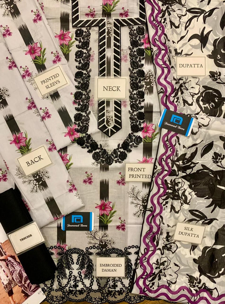 Asifa Nabeel Lawn Suit-Aarasta