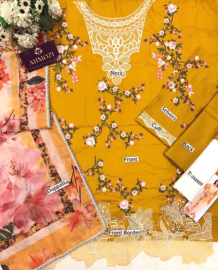 Asifa Nabeel Lawn Suit-Aarasta