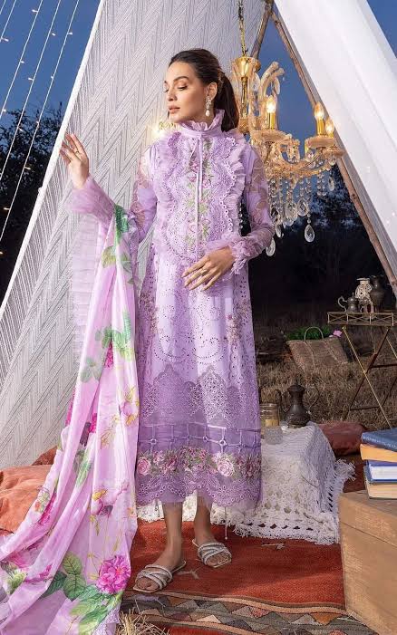 Asifa Nabeel Lawn Suit-Lawn-Purple-Silk-Aarasta