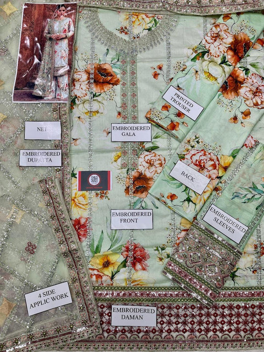 Jazmin Lawn Suit-Aarasta