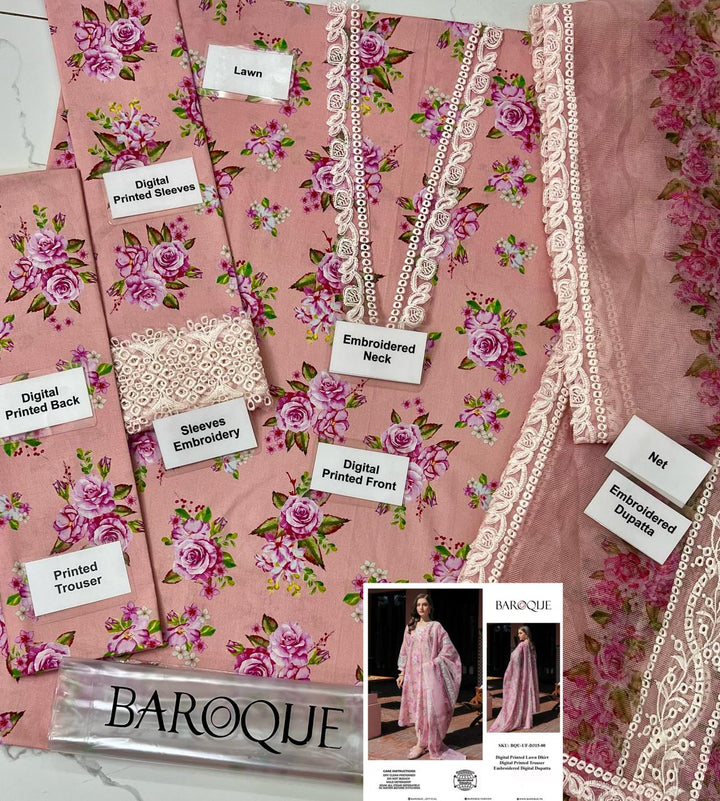 Baroque Lawn Suit-Aarasta