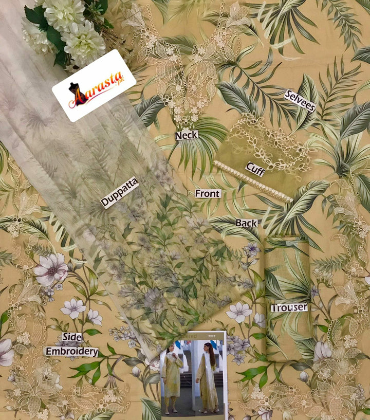 Baroque Lawn Suit-Aarasta