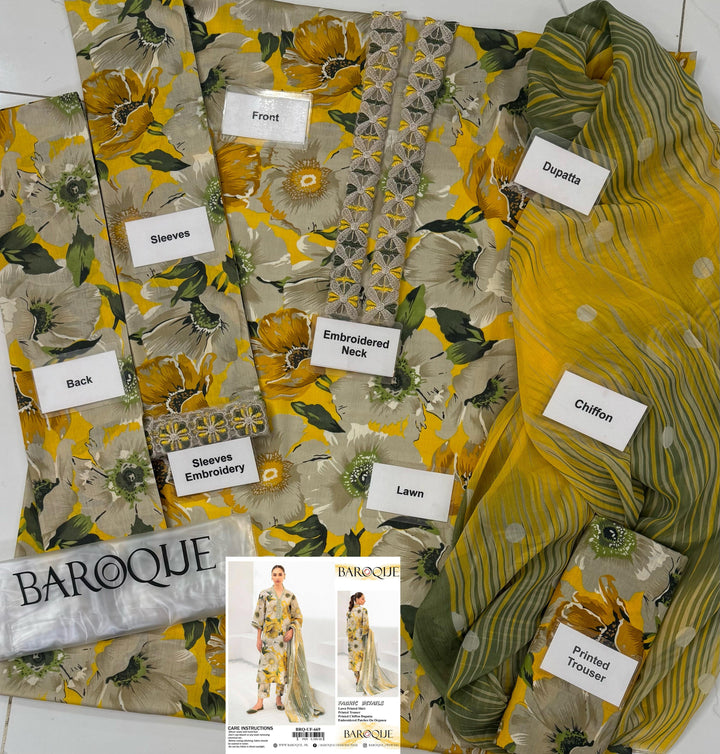 Baroque Lawn Suit-Aarasta